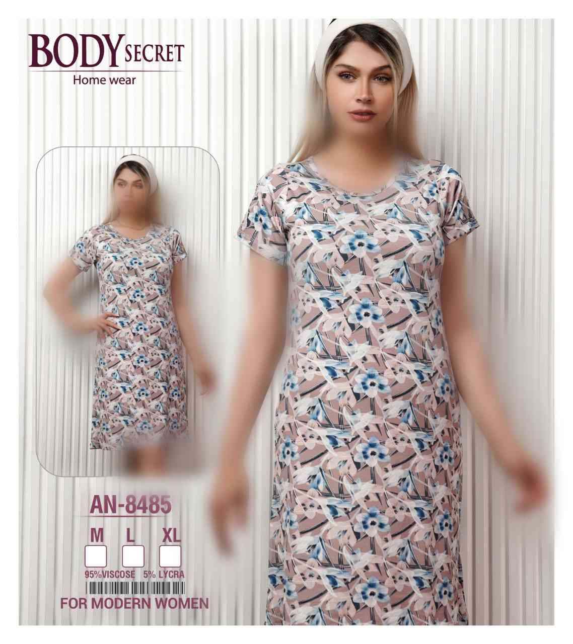 پیراهن آستین کوتاه طرح دار بادی سکرت کدAN-8485