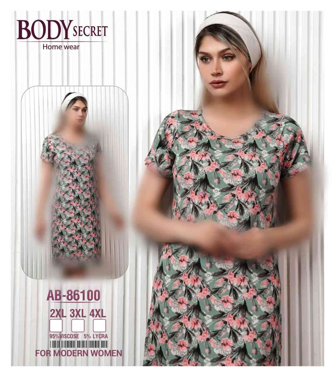 پیراهن آستین کوتاه طرح دار بادی سکرت کدAB-86100